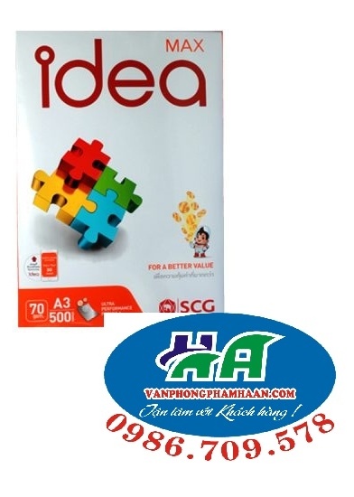 Giấy A3 Idea ĐL70gsm