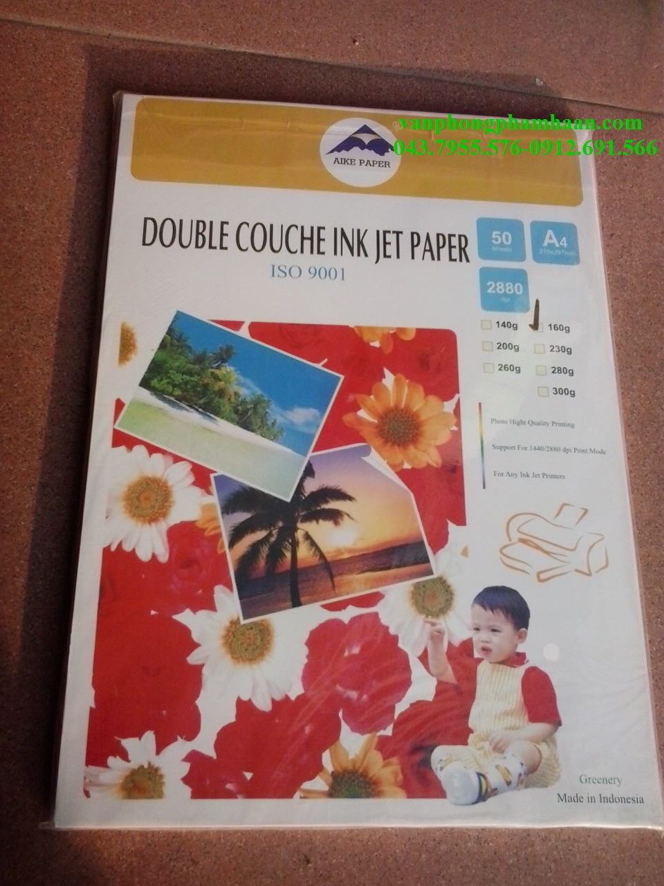 Giấy in màu AIKE PAPER  ĐL160 (Indo)